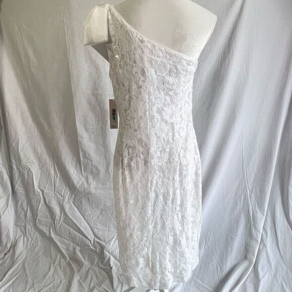 NWT Eliza J one shoulder midi lace sequin dress, size 16 - Picture 3 of 7